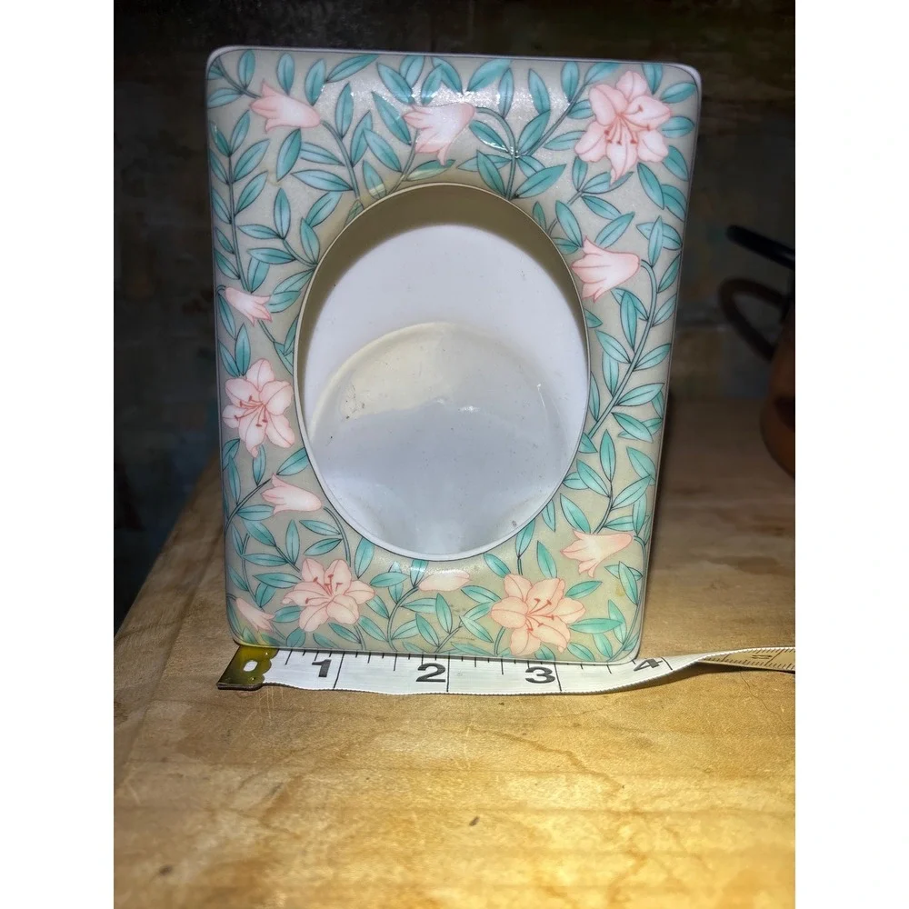 Vintage Otagiri Japan Serenade Porcelain Floral Photo Frame Pink Lily 5x4